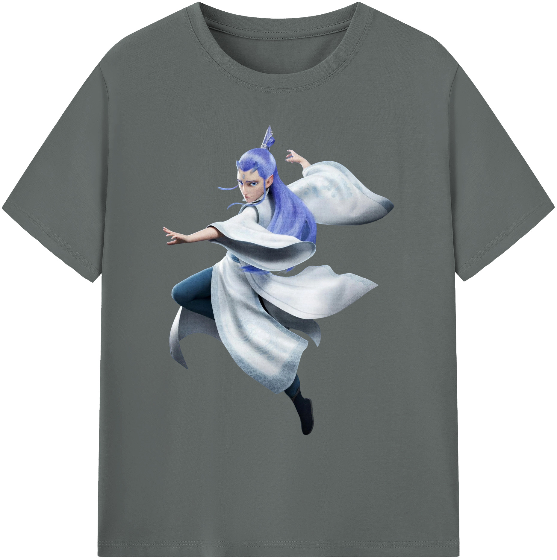 （画像用） Ne Zha 2 ナタ 魔童の大暴れ 綿100％ メンズ半袖Tシャツ｜肌触りやわらか＆通気性